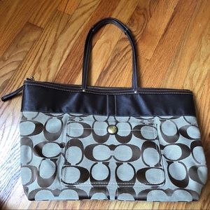 🌟 MINT Condition Coach Signature Brown Tote Bag!